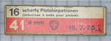 GER: Pistolenpatrone 41 (9mm Pist Pat 41), 16 Schuss Schachtel, Jahrgang 18.7.1955