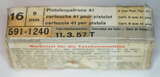 GER: Pistolenpatrone 41 (9mm Pist Pat 41), Taschenmunition, Packung à 16 Schuss, Jahrgang 11. März 1957