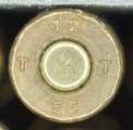 GER: Pistolenpatrone 41 (9mm Pist Pat 41), Jahrgang Dezember 1955, verpackt in Schachtel mit Jahrgang 5.1.1955.