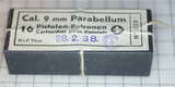 GER: Pistolenpatrone 41 (9mm Pist Pat 41), 16 Schuss Schachtel, Jahrgang 28.2.1938, noch bezeichnet mit der Nummer 328