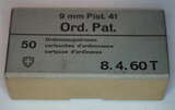 GER: Pistolenpatrone 41 (9mm Pist Pat 41), Jahrgang 1960