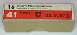 GER: Pistolenpatrone 41 (9mm Pist Pat 41), Jahrgang 22.2.1953