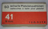 GER: Pistolenpatrone 41 (9mm Pist Pat 41), Jahrgang 13.5.1953