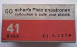 GER: Pistolenpatrone 41 (9mm Pist Pat 41), Jahrgang 1952