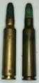 GER: Links: Blinde Patrone GP11 (7,5 mm bl GP11), Jahrgang 1940, mit Messinghülse
Rechts: Blinde Patrone GP11 (7,5 mm bl GP11), Jahrgang 1943, mit Stahlhülse