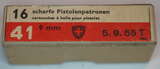 GER: Pistolenpatrone 03 (7.65mm Pist Pat 03), Jahrgang 5. September 1955