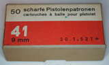 GER: Pistolenpatrone 03 (7.65mm Pist Pat 03), Jahrgang 30. Januar 1952