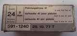 GER: Pistolenpatrone 41 (9mm Pist Pat 41), Jahrgang 1977